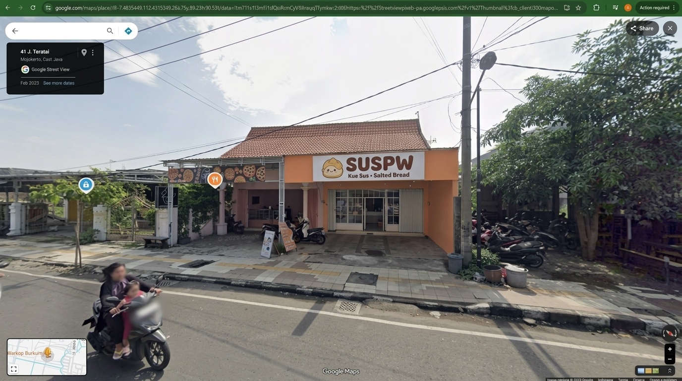 Toko SUSPW Kue Sus dan Salted Bread di Jl Pekayon Mojokerto